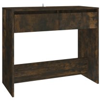 Finley Wooden Console Table With 2 Drawers In Smoked Oak