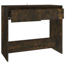 Finley Wooden Console Table With 2 Drawers In Smoked Oak