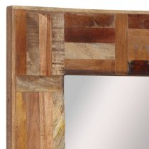 Ubaldo Square Reclaimed Wood Wall Mirror In Multicolour