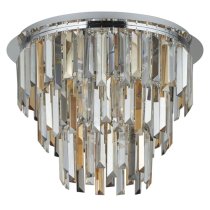 Clarissa Glass Flush Ceiling Light In Chrome