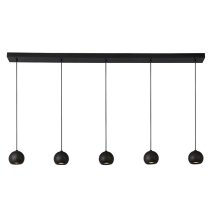 Eindhoven Metal 5 Lights Bar Pendant Light In Matt Black