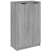 Avory Shoe Storage Cabinet With 2 Doors In Grey Sonoma Oak