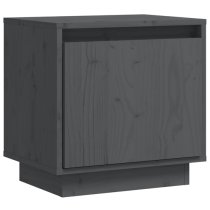 Aoife Pine Wood Bedside Cabinet With 1 Door In Grey