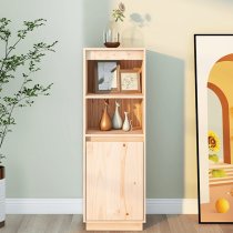 Bowie Pine Wood Storage Cabinet With 1 Door In Natural