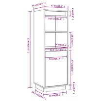 Bowie Pine Wood Storage Cabinet With 1 Door In Natural