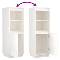 Bowie Pine Wood Storage Cabinet With 1 Door In White