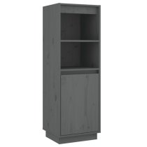 Bowie Pine Wood Storage Cabinet With 1 Door In Grey