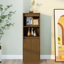 Bowie Pine Wood Storage Cabinet With 1 Door In Honey Brown