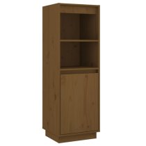 Bowie Pine Wood Storage Cabinet With 1 Door In Honey Brown