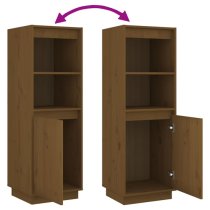 Bowie Pine Wood Storage Cabinet With 1 Door In Honey Brown