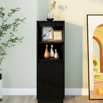 Bowie Pine Wood Storage Cabinet With 1 Door In Black