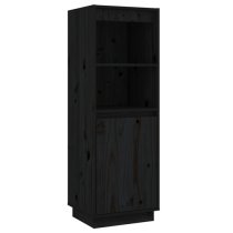 Bowie Pine Wood Storage Cabinet With 1 Door In Black