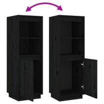 Bowie Pine Wood Storage Cabinet With 1 Door In Black