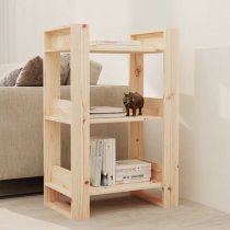 Dylon Pine Wood Bookcase And Room Divider In Natural