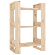 Dylon Pine Wood Bookcase And Room Divider In Natural