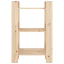 Dylon Pine Wood Bookcase And Room Divider In Natural