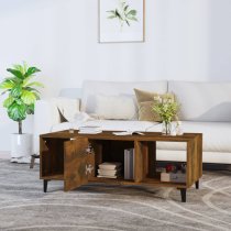 Ebco Wooden Coffee Table With 1 Door In Smoked Oak