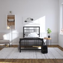 Burma Metal Single Bed In Black