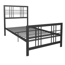 Burma Metal Single Bed In Black