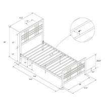 Burma Metal Single Bed In Black