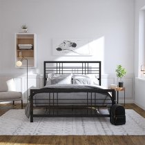 Burma Metal Double Bed In Black