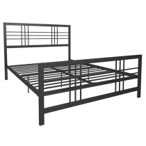 Burma Metal Double Bed In Black