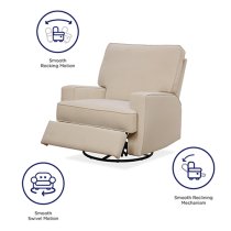 Rylie Fabric Recliner Armchair In Beige