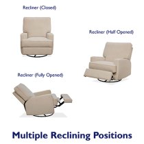 Rylie Fabric Recliner Armchair In Beige