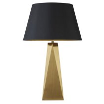 Maldon Black Shade Table Lamp With Gold Metal Base