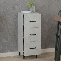 Radko Wooden Chest Of 3 Drawers In Concrete Effect