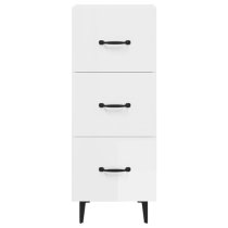 Radko High Gloss Chest Of 3 Drawers In White