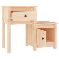 Tadria Pinewood Bedside Cabinet With 1 Door 1 Drawer In Natural