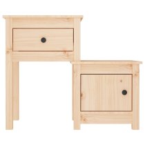 Tadria Pinewood Bedside Cabinet With 1 Door 1 Drawer In Natural