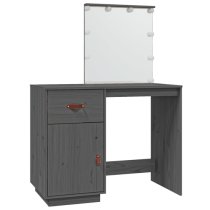 Panas Pinewood Dressing Table In Grey With LED Lights