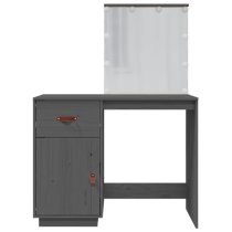 Panas Pinewood Dressing Table In Grey With LED Lights