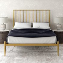 Giulio Metal Double Bed In Gold