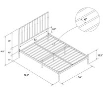 Giulio Metal Double Bed In Gold