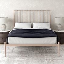 Giulio Metal Double Bed In Millennial Pink