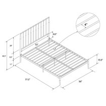 Giulio Metal Double Bed In White