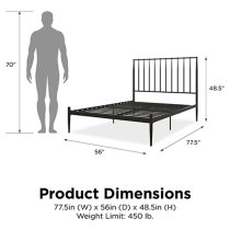 Giulio Metal King Size Bed In Black