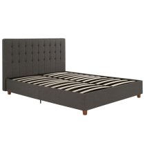 Emilia Fabric Double Bed In Grey