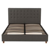 Emilia Fabric Double Bed In Grey