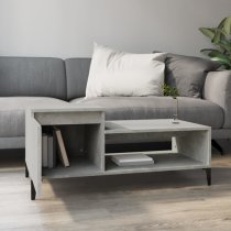 Hawitt Wooden Coffee Table With 1 Door In Concrete Effect