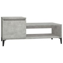 Hawitt Wooden Coffee Table With 1 Door In Concrete Effect