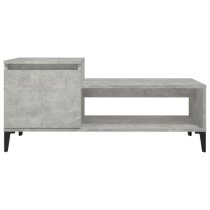 Hawitt Wooden Coffee Table With 1 Door In Concrete Effect