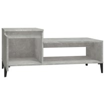 Hawitt Wooden Coffee Table With 1 Door In Concrete Effect