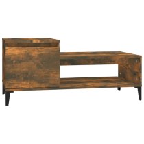 Hawitt Wooden Coffee Table With 1 Door In Smoked Oak