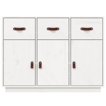 Beyza Pinewood Sideboard With 3 Doors 3 Drawers In White