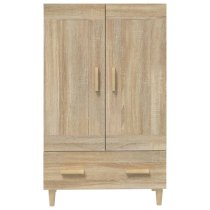 Aleta Wooden Highboard With 2 Doors 1 Drawer In Sonoma Oak