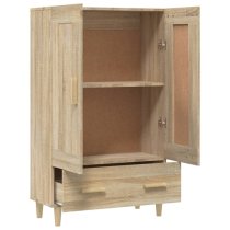 Aleta Wooden Highboard With 2 Doors 1 Drawer In Sonoma Oak